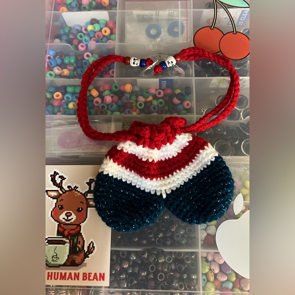 Crocheted Ball Sack ❤️💀💙